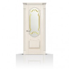 Дверь СитиДорс модель Гиацинт цвет Ясень белый стекло Нежность