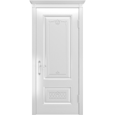 Ульяновская дверь Британия-3 белая эмаль ДГ
