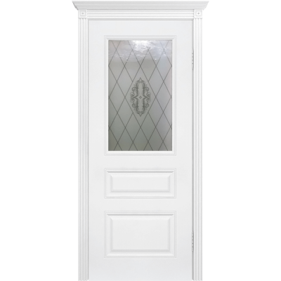 Ульяновская дверь Турин-4 белая эмаль ДО