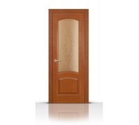 Дверь СитиДорс модель Александрит цвет Анегри темный стекло
