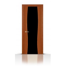 Дверь СитиДорс модель Жемчуг-2 цвет Анегри темный триплекс чёрный