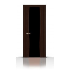 Дверь СитиДорс модель Жемчуг-2 цвет Венге триплекс чёрный