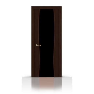 Межкомнатная Дверь СитиДорс модель Жемчуг-2 цвет Венге триплекс чёрный