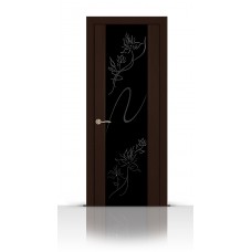 Дверь СитиДорс модель Бриллиант цвет Венге триплекс чёрный