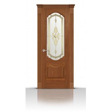 Дверь СитиДорс модель Гиацинт цвет Американский орех стекло Амелия