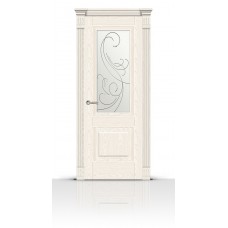 Дверь СитиДорс модель Элеганс-1 цвет Ясень белый стекло Метелица