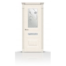 Дверь СитиДорс модель Элеганс-2 цвет Ясень белый стекло Очарование