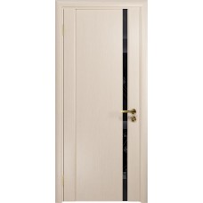 Дверь DioDoor Винтаж-1 беленый дуб черный триплекс Вьюнок глянцевый