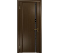 Дверь DioDoor Винтаж-1 венге черный триплекс Вьюнок матовый