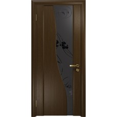 Дверь DioDoor Торелло венге черный триплекс Вьюнок матовый