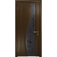 Дверь DioDoor Фрея-2 венге черный триплекс Сабина матовый