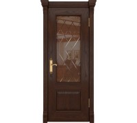 Дверь DioDoor Цезарь-1 дуб коньячный стекло