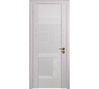 Дверь DioDoor Триумф-3 ясень белый ярко белое стекло